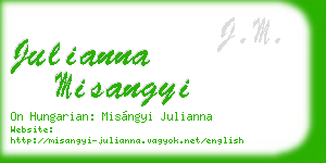 julianna misangyi business card